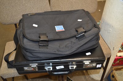 Lot 855 - Black combination briefcase and a laptop bag