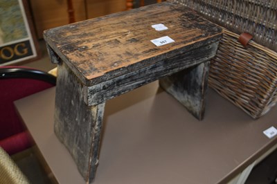 Lot 867 - Rustic pine footstool