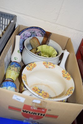 Lot 966 - Box of various chamber pots, vases etc