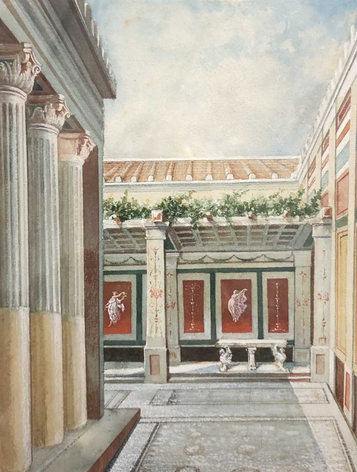 Lot 78 - Interior scene of a Roman /Classical Villa,...