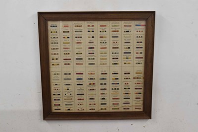 Lot 3 - Framed medal ribbons of Victorian and...