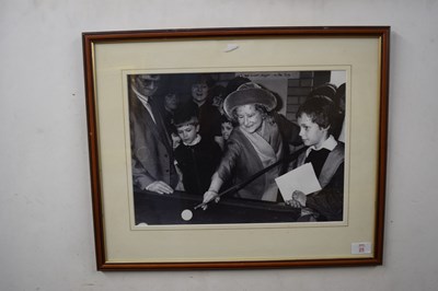 Lot 25 - Black and white photographic print, Queen...