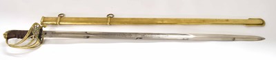 Lot 29 - 1845 pattern British infantry sword with VR...
