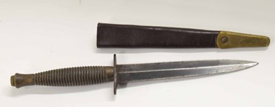 Lot 35 - Reproduction commando fighting knife made by...