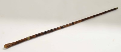 Lot 40 - Late 19th century bamboo sword stick, blade...