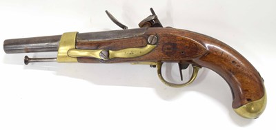 Lot 45 - Napoleonic French 1805 pattern cavalry pistol...