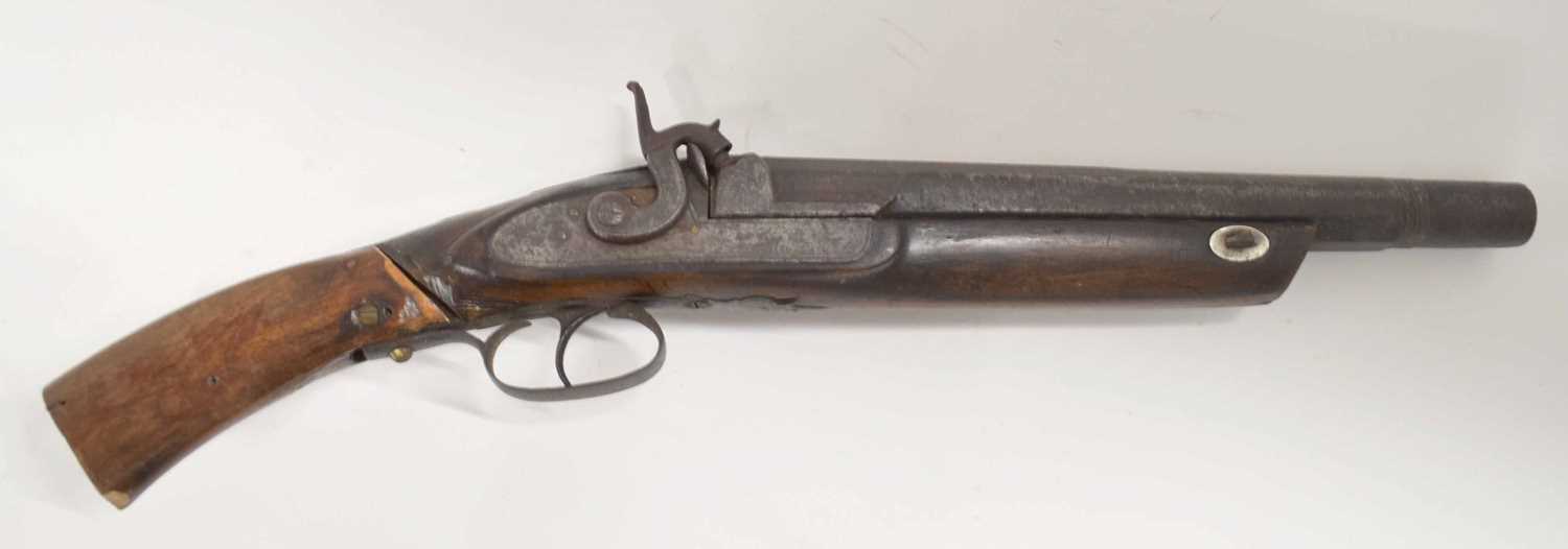 Lot 46 - 19th century percussion cap fowling gun...