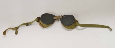 Lot 61 - Pair of 20th century military wool lined green...