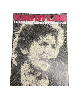 Lot 313 - A concert programme for Bob Dylan's 1981...