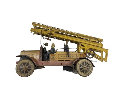 Lot 250 - A German tinplate Fire engine, with original...