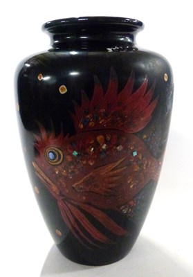 Lot 341 - Japanese lacquer vase