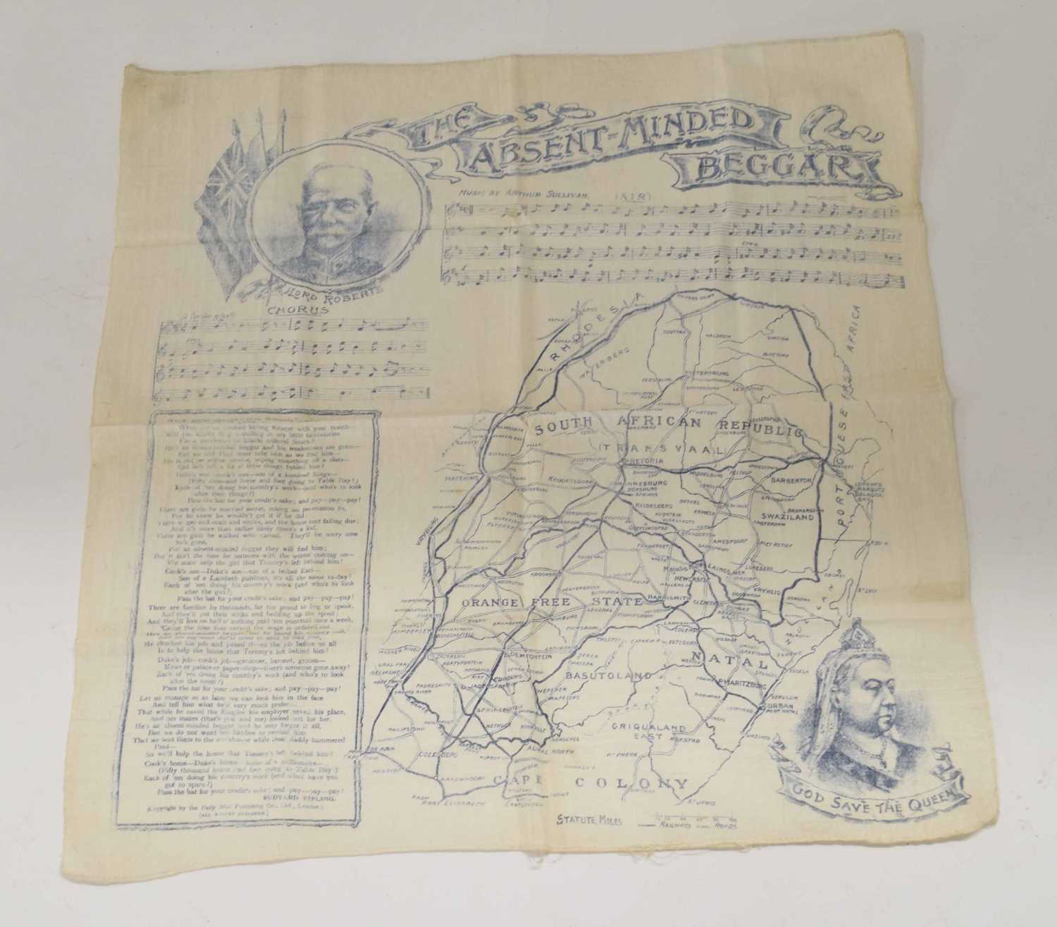 Lot 90 - Victorian Boer War silk handkerchief of...