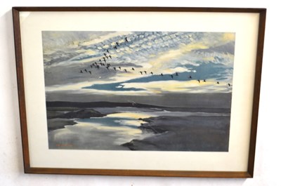 Lot 101 - After Peter Scott (British, 1909-1989), Geese...