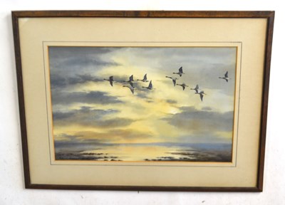 Lot 100 - Cecil Hodgkinson (British,1895-1979), Geese in...