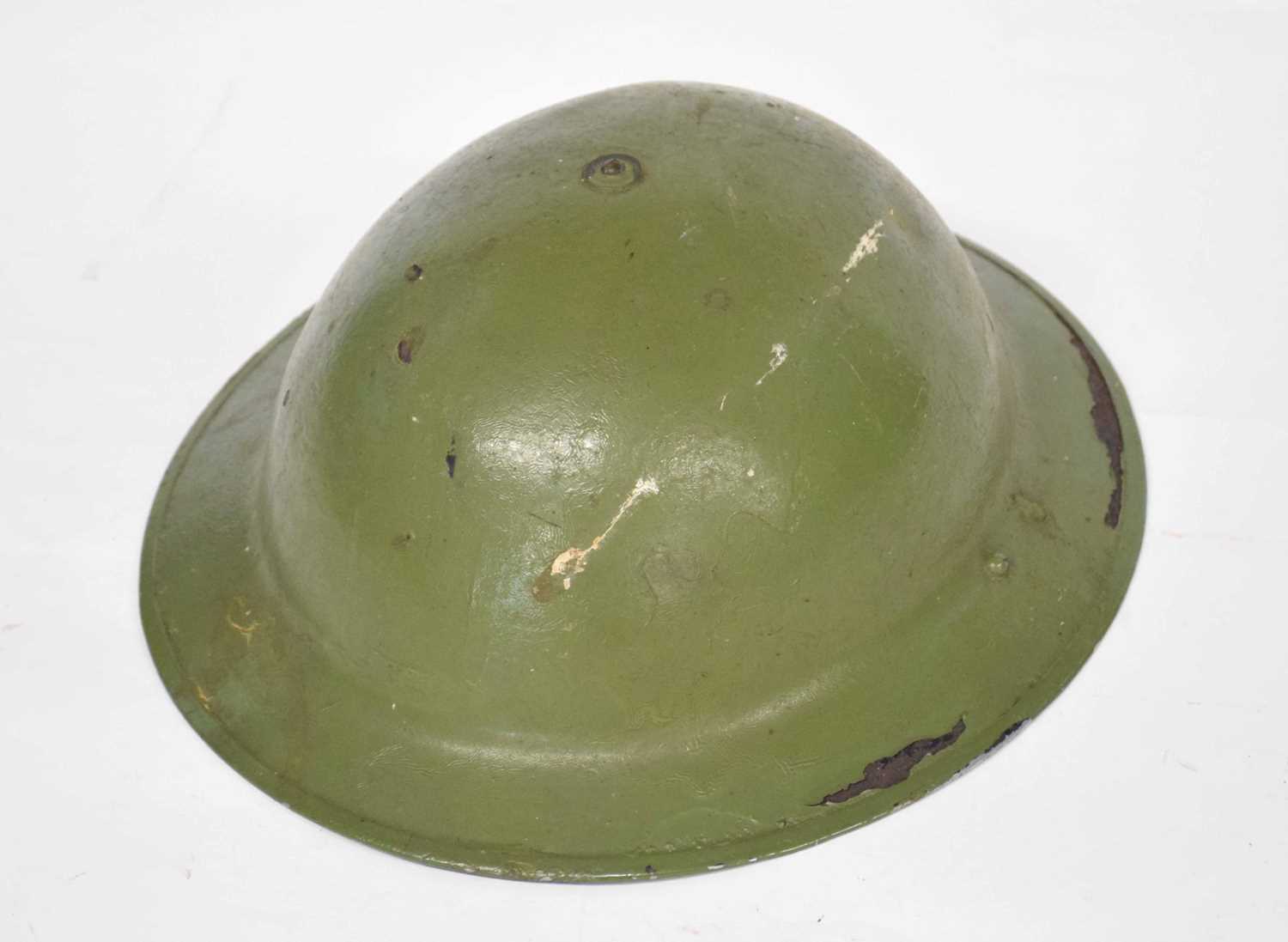 Lot 94 - WWII British Brody Mk I helmet dated 1939 with...