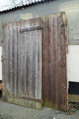 Lot 80 - Two barn doors, width approx 115 x 200cm