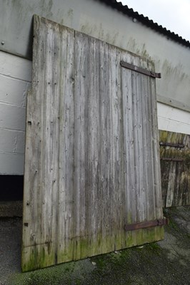 Lot 81 - Single barn door, 154cm wide x 207cm high