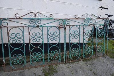 Lot 84 - Pair of decorative iron gates, total width...
