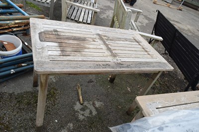 Lot 133 - Garden table, length 110cm x 65cm x 75cm