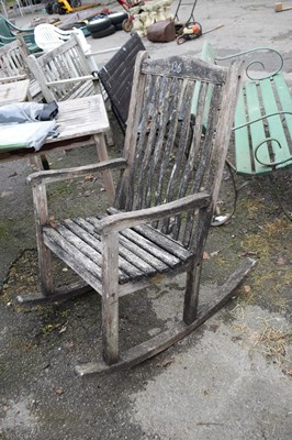 Lot 136 - Garden rocking chair