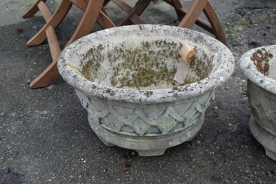 Lot 138 - Stone planter, width approx 50cm, height 25cm