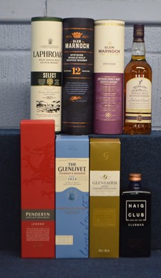 Lot 270 - Eight bottles of whisky to incude Laphroaig,...