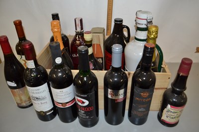 Lot 135 - Sixteen bottles of assorted wines, spirits and...