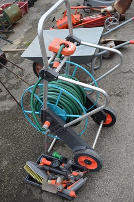 Lot 153 - Hose reel with hose and attachments