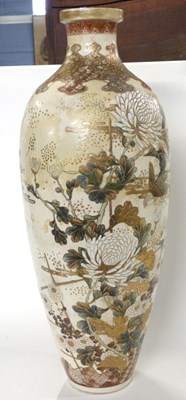 Lot 349 - A large Satsuma ware vase of baluster form,...