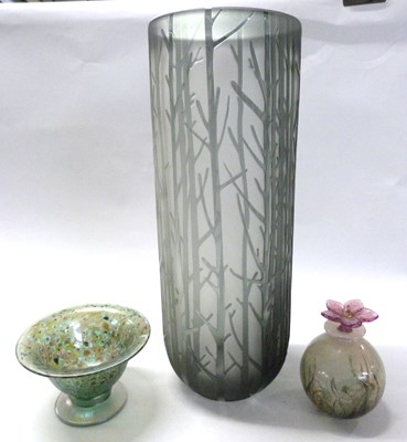 Lot 362 - Studio Glass vase with design of branches...