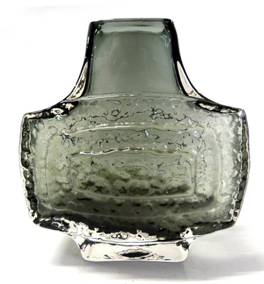 Lot 364 - Whitefriars type bubble vase with a smoky grey...