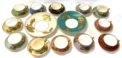 Lot 375 - A part mid 19th Century Minton tea set, the...