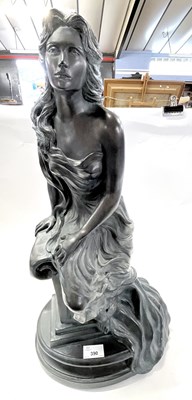 Lot 390 - A large Spelter Art Nouveau figure of a maiden