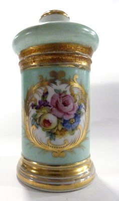 Lot 439 - A Continental porcelain cylindrical jar and...