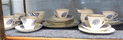 Lot 482 - A Gladstone china 1930's Art Deco part tea set...