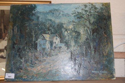 Lot 501 - The House in the Wood, oil on board