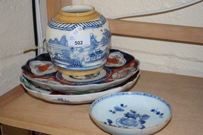 Lot 502 - A pair of Imari palate plates together with a...