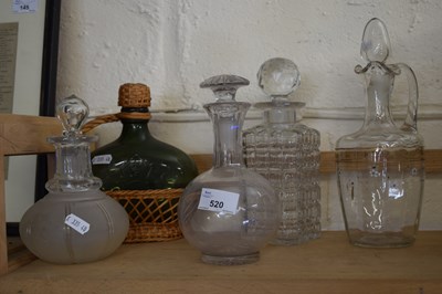 Lot 520 - Five assorted glass decanters