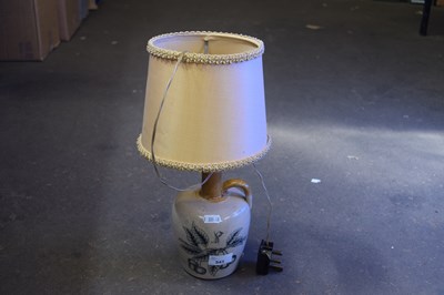 Lot 543 - Stone ware jug converted to a lamp