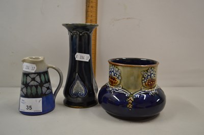 Lot 35 - Mixed Lot: Three various small Doulton vases