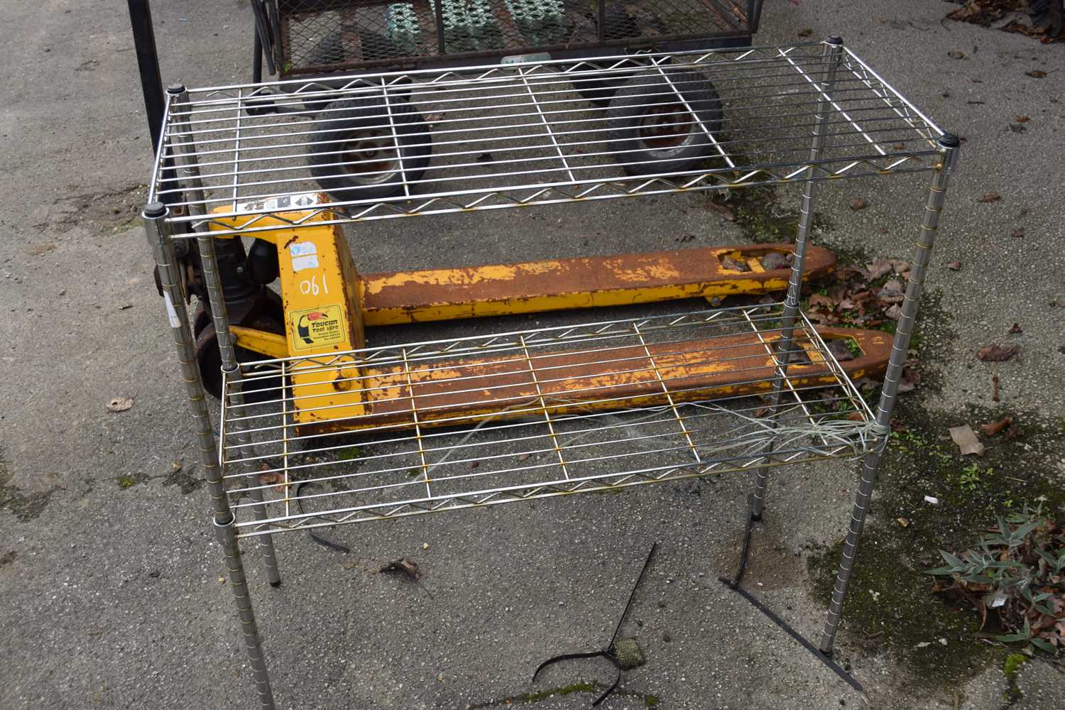 Lot 190 - Stainless steel greenhouse shelving