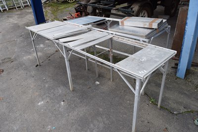 Lot 193 - Two galvanised greenhouse tables