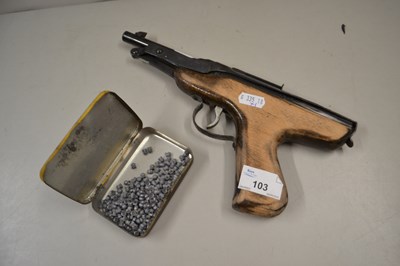 Lot 103 - Diana air pistol with tin of pellets