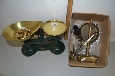 Lot 160 - Two pairs of brass scales
