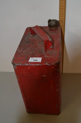 Lot 168 - A vintage red painted metal petrol can