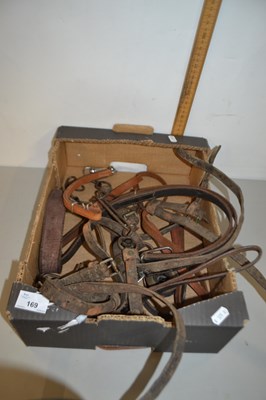 Lot 169 - Box of various horse harness parts