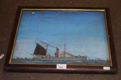 Lot 624 - A diarama of a fishing boat, framed