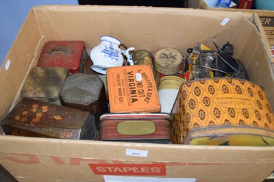 Lot 669 - Mixed Lot: Vintage collectors tins and others