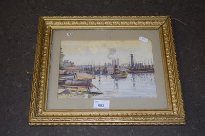 Lot 683 - Kenneth Luck, Ships at Harbour, 1928,...