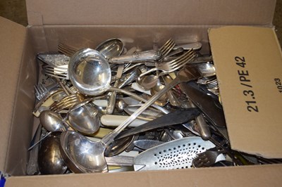 Lot 201 - Box of various silver plated cutlery